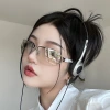 New luxurious diamond-encrusted sunglasses for women in a sweet and cool Instagram style, y2k rectangular sunglasses for hot girls, cycling and street photography glasses Specification image